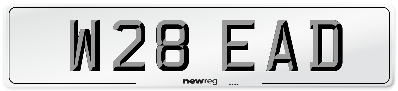 W28 EAD Number Plate from New Reg